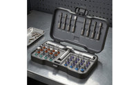 Two-positionPosition Ratchet Screwdriver Kit Compact Screwdriver Kit Hard Case T Handle Driver Set Molded Slots