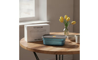 Food Container Rectangular Food Container with Lid Shiny Box for Commuters, Campers, Workday Meal, Camping, Travel