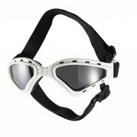 Tinted Lenses Triangular Dog Goggles Curved-Front Shape Dog Goggles Ventilated Frame Pet Gear Adjustable Strap for Outdoor