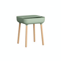 Nordic Design Sofa Side Table with Storage Compact Size Tray Top Storage Table Easy Assembly Nightstand Safe Rounded Edges for Apartment Dwellers, Young Adults, Awayice Workers, Living Room, Bedroom, Small Areas