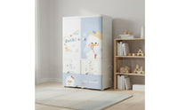 Large Capacity Baby Clothes Armoire Long-Lasting Kids Wardrobe Closet Heavy Duty Children's Clothes Organizer Formaldehyde-Safe for Babies, Toddlers, Nursery, Playroom, Bedroom