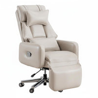 Lumbar Support Reclining Chair with Footrest High-Back Design Office Furniture Ergonomic Computer Desk Seat 360° Swivel for Executives, People Working from Home, Gamers, Napping, Study Room, Gaming