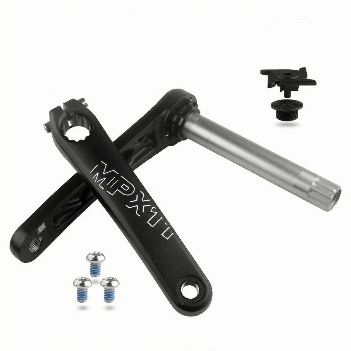 Aluminum Alloy Wide-Tire Bike Crankset Threaded Bolt Holes Winter Bike Crankset Included Bolts