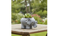Elephant Planter Decorative Elephant Flowerpot Whimsical Cute for Gardeners, Windowsill, Desk