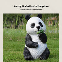 Outdoor Panda Sculpture, Realistic Garden Courtyard Decor, Villa Landscape