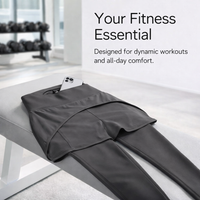 Gym Leggings for Women High Waist with Pocket for Running, Quick Dry Nylon Spandex Plus Size Pilates Clothes for Anti Cellulite