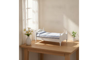 1:12 Scale Miniature Dollhouse Bed Collectible Dollhouse Bed Decorative Furniture Detailed for Collectors, Hobbyists, Kids, Bedroom Scene, Diorama