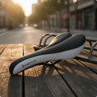 Ergonomic Sport Cycle Saddle Padded Cycle Saddle with Metal Slim Waterproof Bike Seat Lightweight for Commuters, Road Cycling, Daily Commuting