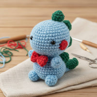 High-Quality Yarn Dinosaur Crochet Kit Tutorial Included Amigurumi Dinosaur Kit for Beginners