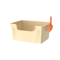 Extra Large High-Entry Cat Litter Box Open Top Anti-Splash
