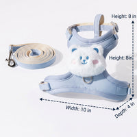 Cat Vest Harness and Leash Set, Durable Polyester Walking Vest with Adjustable Strap, No Pull Walking Harness for Cats for Safe Outdoor Exploration