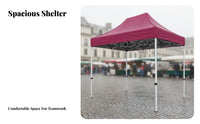 Foldable 4-Legged Folding Canopy Waterproof Retractable Market Stall Tent Easy Setup Instant-Setup Canopy Tent Protection for Outdoor Events, Patio, Beach