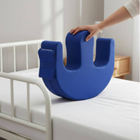 Elderly Turning Aid Pressure Relief U-Shaped Turning Pillow With Handles Leg Repositioning Cushion for Caregivers, Home Care, Hospital
