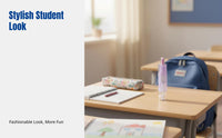 Student Correction Tape, Push-Button Design, Large Capacity, Replaceable Spool Case, Smooth Writing, PET Tape