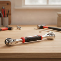 8-in-1 Ratchet Wrench with Rotating Head Double-Ended Ratchet Wrench Pivoting Hand Tool Magnetized for Mechanics, Diyers, Automotive Repair, Tight Confined Areas, Garage