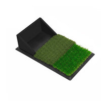 Indoor/Outdoor Use 3-in-1 Golf Hitting Mat Non-Slip Rubber Base Two-Part Turf Swing Coach Long-Lasting Construction for Men, Home, Backyard