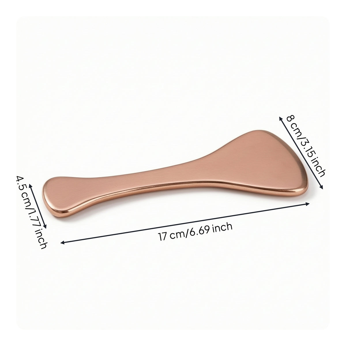 Handheld Gua Sha Scraper Shiny Copper Gua Sha Soothing Muscle Scraper Tool Invigorating for Adults