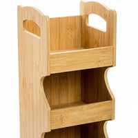 Spice Rack 3-Tier Countertop, Bamboo Spice Rack Organizer, Desktop Spice Rack Organizer, Kitchen Countertop Organizer