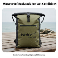 Double Shoulder Straps Waterproof Backpack Long-Lasting Waterproof Backpack Sack Large Capacity for Swimmers, Beachgoers, Swimming, Beach