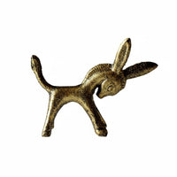 Gift Idea Cast Iron Feline Paperweight Stable Desk Accessory Hand-Polished for Students