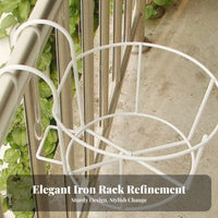 Railing Planter storage areaSaving floral Pot Stand Easy Installation for casement