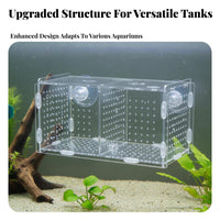 Aquatic Breeding Box Multifunctional Guppy Breeding Fish Habitat Fry Hatchery Box Two Mounting Choices Aquatic Habitat Hatchery