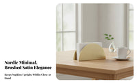Compact Paper Napkin Holder Minimalist Metal Napkin Holder Brushed Tableware Modern for Hosts, Dining Table, Countertop, Restaurant, Hotel