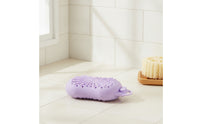 Gentle Exfoliating Silicone Soap Bag Drainage Soap Pouch with Loop Ventilated Holder Flexible for Travel