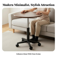 Modern Design Adjustable Round Pedestal Table Multi-Functional Adjustable Pedestal Table Hydraulic Lift Living Room Furniture Versatile for Home Workers, Apartment Dwellers, Homeowners, Bedroom