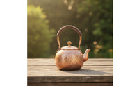 Handmade Hammered Copper Kettle Traditional Copper Tea Kettle Craftsmanmade Kitchenware for Collectors, Camping