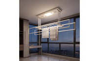 Motorized Electric Clothes Drying Rack Space-Saving Ceiling Mounted Drying Rack Adjustable Ceiling Clothes Hanger Compact for Balcony, Apartment