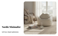 Plush Pouf Nordic aesthetic Footstool Modern Minimalist Soft and Comfortable for Decorators, Lounge Area, Entryway