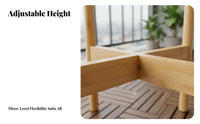 Indoor Outdoor Use Cross Base Planter Holder Stable Structure Floor Plant Stand Sturdy Construction Wooden Plant Stand Minimalist Design for Balcony, Living Room, Office, Corner
