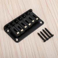 Electric Guitar Fixed Bridge Adjustable Saddles Rotating Saddle Guitar Bridge Easy to Install