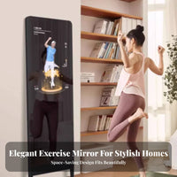 Smart Exercise Mirror Motion-Sensing Games Full Length Workout Mirror Family Friendly Electronic Fitness for Beginners, Families