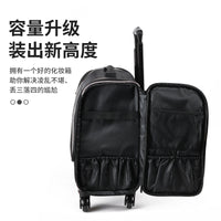 MIRRAND Rolling Cosmetic Case with Trolley for Makeup Artists, Large Capacity Nail Art Tattoo Tool Box