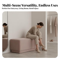 Corduroy Entryway Bench Long Rectangular Shape End-of-Bed Bench adaptable Usage Modern Design for Boutique Owners, book alcove