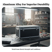 Aluminum Tool Case Shock-Resistant Resistant Aluminum Equipment Case Portable Tool Container Sturdy Duty Tool Case Shockproof