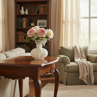 Translucent Pumpkin-Shaped Vase Wide Opening Milky White Glass Vase Flower Holder