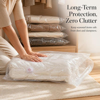 Vacuum Compression Storage Bags for Clothes and Bedding, No Pump Needed, Thickened for Home and Travel