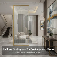 Integrated LED Lighting Illuminated Fluted Glass Panel Modern Aesthetic Space Partition Freestanding Room Divider Sturdy Frame for Interior Designers, Business Owners, Entrance Hall, Restaurant, Bedroom, Studio Apartment