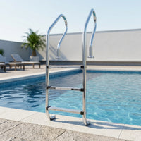 Pool Entry Ladder Stainless Steel Swimming Pool Ladder Anti-Slip for Villa, Hotel