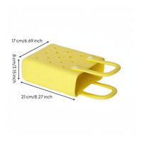 Breathable DIY Charm Bag Long-Lasting Holey Tote Bag Sturdy Perforated Charm Purse Easy to Clean for Children, Women, Travel, Pool, Bathroom