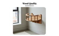 Space Saving Cat Wall Furniture Solid Wood Wall Mounted Cat Shelves Easy to Install Pet Supplies Sturdy for Indoor Cats, Apartment Dwellers, Small Homes, Living Room, Bedroom, Home