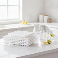 Commercial Large 126-Grid Ice Cube Tray for Milk Tea Shops and Bars, High-Capacity Ice Storage and Making Box for Home Use