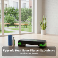 Non-Slip Surface Aerobic Step Platform Space-Saving Design Cardio Workout Step Long-Lasting Construction Multifunctional Aerobic Deck Made with New Materials for Children, Beginners, Home