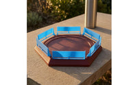 Concentric Rings Hexagonal Rotating Arena Raised Rim Plastic Battle Arena