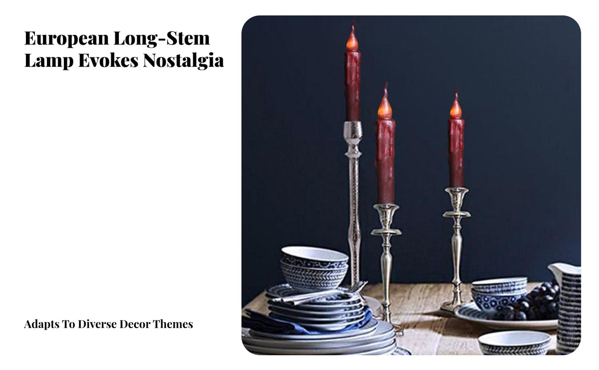 6 Pieces SmokeLess Taper Candle Romantic Atmosphere Decorative Taper Home Lighting Decor Decoration for Homeowners, Table Centerpiece, Mantelpiece
