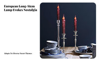 6 Pieces SmokeLess Taper Candle Romantic Atmosphere Decorative Taper Home Lighting Decor Decoration for Homeowners, Table Centerpiece, Mantelpiece