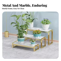 Nordic Design Multi-Level Plant Stand Light Luxury Aesthetic Flower Rack Tiered Design Display Shelf Sturdy Construction for Interior Decorators, Apartment Dwellers, Homeowners, Balcony, Living Room, Hallway, Bedroom